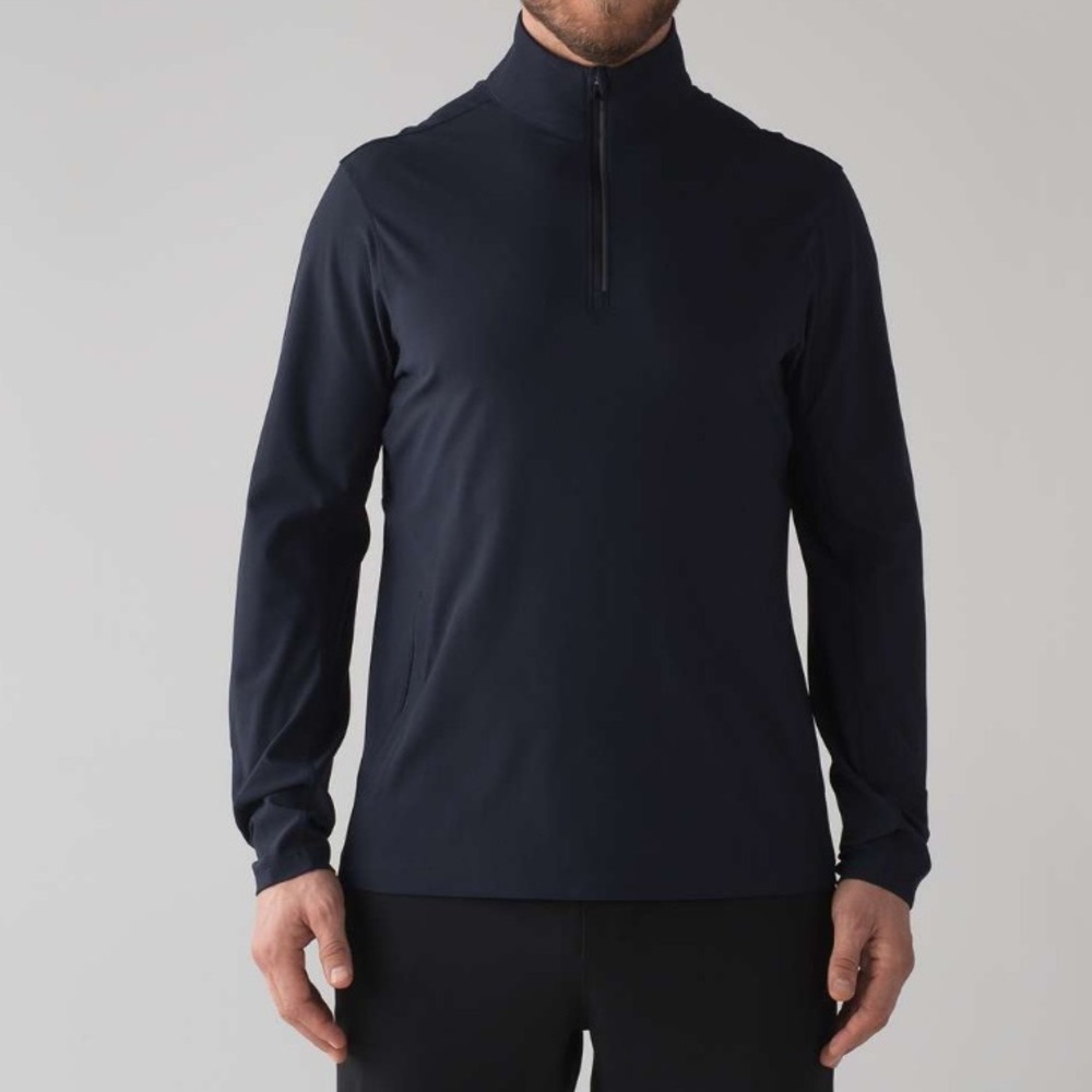 lululemon athletica Men's Twill Chill Nautical Navy 1/2 Zip Jacket